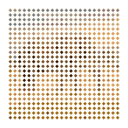 diamond-drill chart preview of an African elephant standing in golden savanna grass with a simplified color palette.