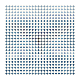 diamond-drill chart preview of a blue whale tail rising above deep ocean water with a simplified color palette.
