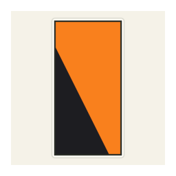 Black Minecraft banner crossed by red and orange diagonals.