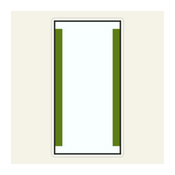 Green Minecraft banner with a gold diamond and white border.