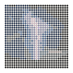 Perler bead-pattern preview preview of a fork of lightning over a flat field during a summer storm with a simplified color palette.
